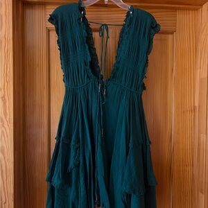 Free People Teal Mini Dress